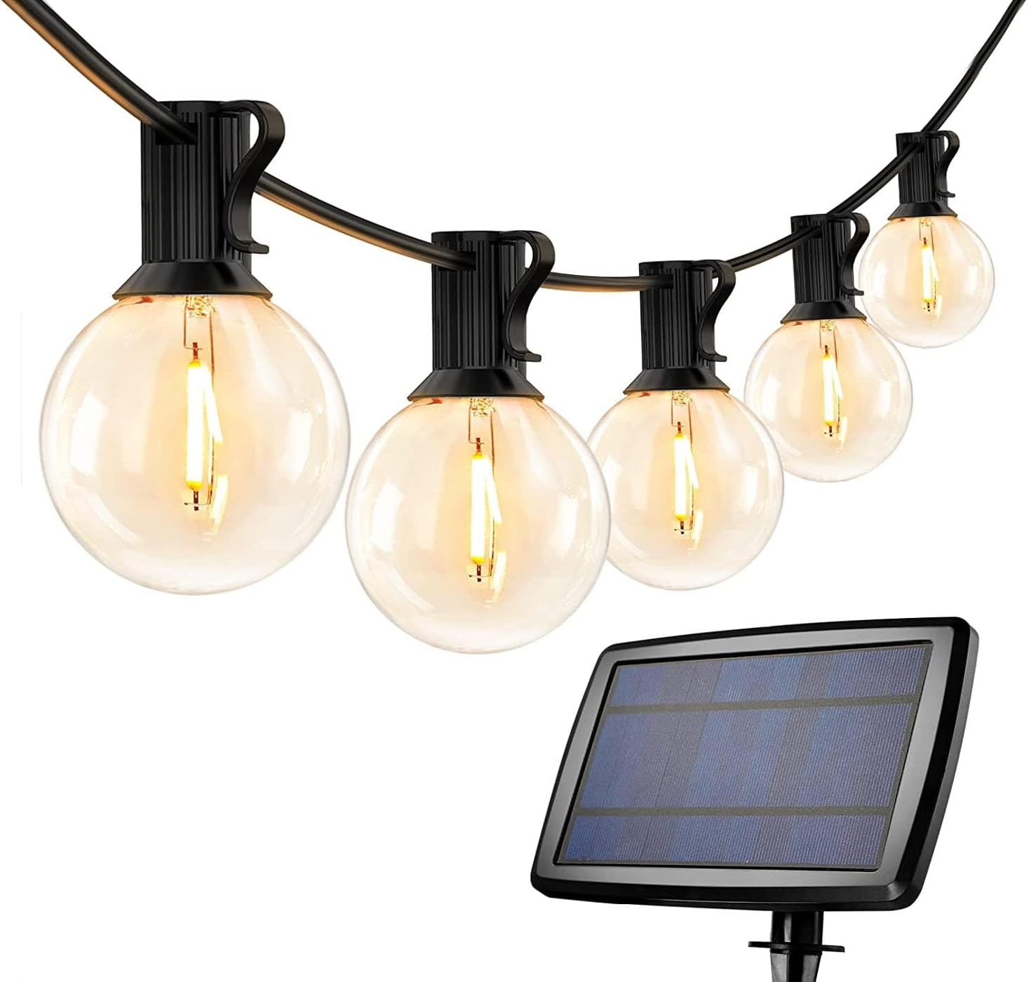 Catena Luminosa Esterno Solare 27 Luci - Illuminazione Giardino Bianca