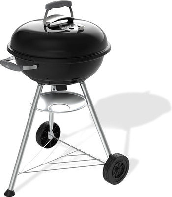 Weber Compact Kettle Holzkohlegrill 47 Cm Mit Stand Und Rädern/Rostbeständige Po
