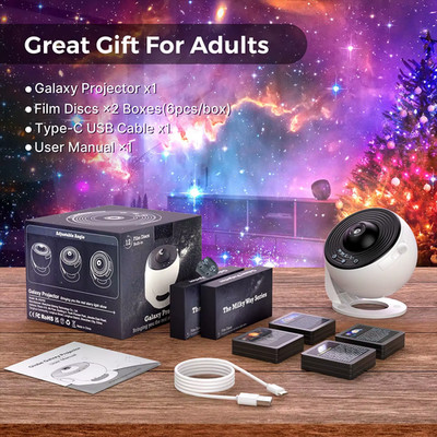 Upgrade 13 in 1 Starry Sky 4K HD Planetarium Galaxy Projector PRO Lamp, Timer, N