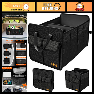Large Capacity Car Trunk Organizer - Durable, Collapsible SUV & Sedan Storage, C