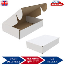 230x150x50MM CARDBOARD SINGLE WALL SHIPPING MAILING POSTAL BOXES WHITE UK SELLER