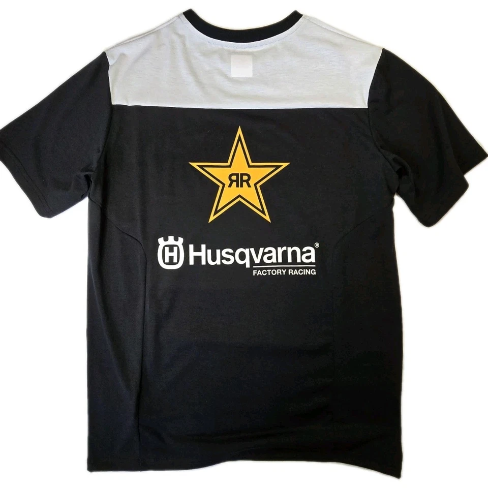SET OF 2 HUSQVARNA REPLICA TEAM TEE BLACK ReD ADULT MEDIUM  - Image 4 of 4