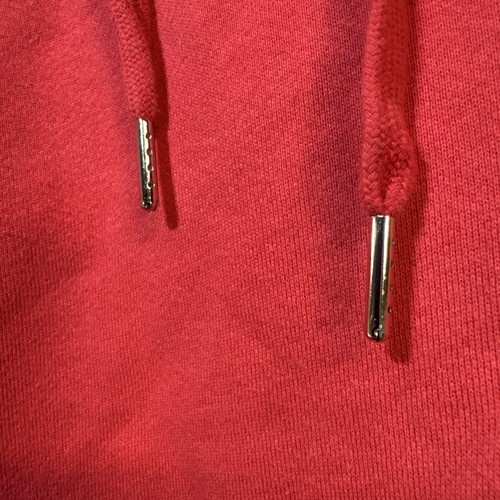 Felpa con cappuccio Good American donna taglia 3/4 rossa pullover felpa pesante USA - Foto 4 di 17