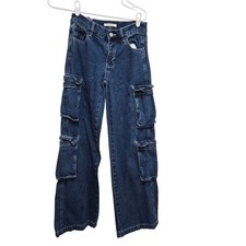 PacSun 90s Baggy Cargo Jeans Womens Size 23 Wide Leg Y2K Denim