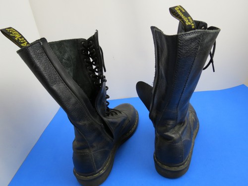 Women's Doc Martens Black Lace Up Zipper Side Boots Size 9 - Picture 11 of 15