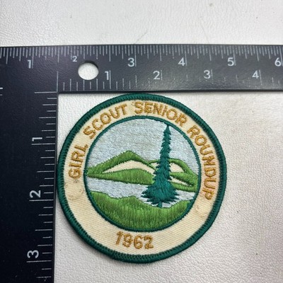 Vtg 1962 GIRL SCOUT SENIOR ROUNDUP Girl Scouts Patch 53MX