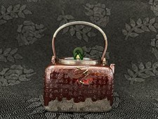 古董日本银色茶壶| eBay