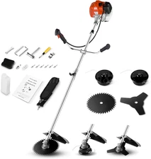 Gas String Trimmer 2-Cycle 52cc 73 in String Trimmer Straight Shaft Weed Wacker