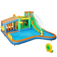 8-in-1 Inflatable Bounce House with Water Slide, Ball Pit & Splash Pool