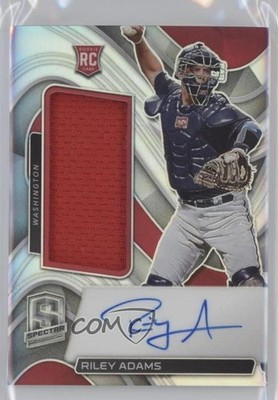 2022 Panini Chronicles Spectra Jersey /199 Riley Adams #145 Rookie Auto RC 0hw6