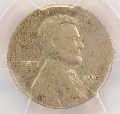 1951 1c Wheat Cent Struck on Dime Blank PCGS XF Details