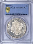 1883-CC MORGAN DOLLAR PCGS MS65 DMPL FROSTY