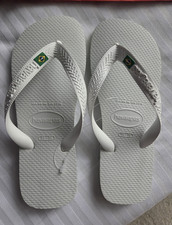 Havaianas Women’s White Rubber Flip-Flop Sandals Slip-On UK 4-5 EU 37/38