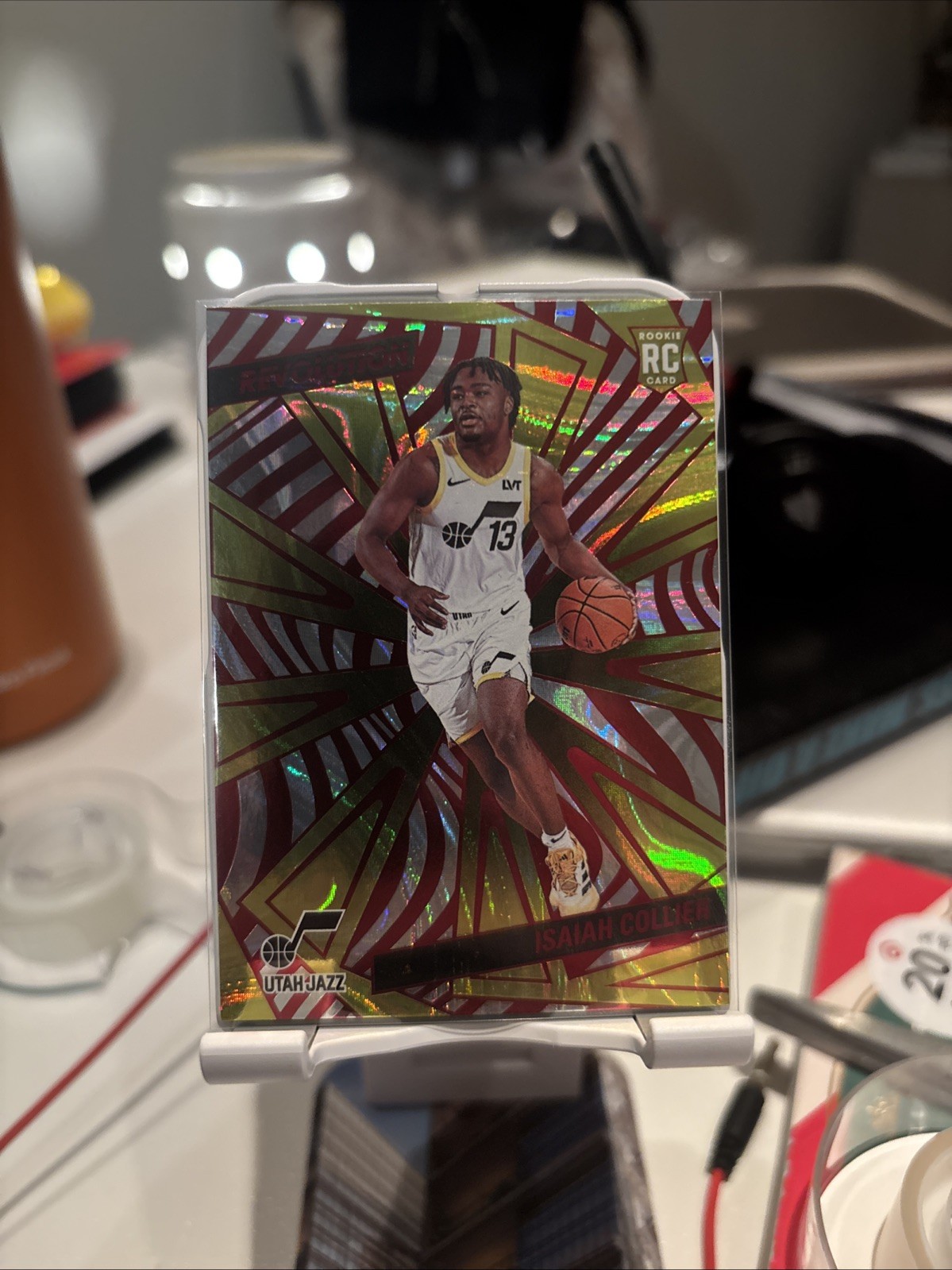 2024-25 Panini Revolution - Rookies Isaiah Collier #144 Red Swirl (RC)