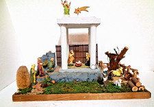 Weihnachtskrippe Krippe Krippenstall orientalisch handgefertigt mit Figuren