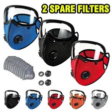 Reusable Carbon Filter Dust Mask with Adjustable Goggles, With 5-Layer Filter  