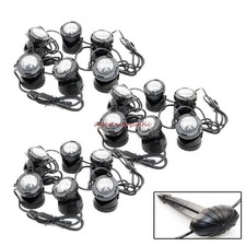 18 Pond Spot LED Lights Underwater Pool Fountain Lights w/ Auto on  off Sensor