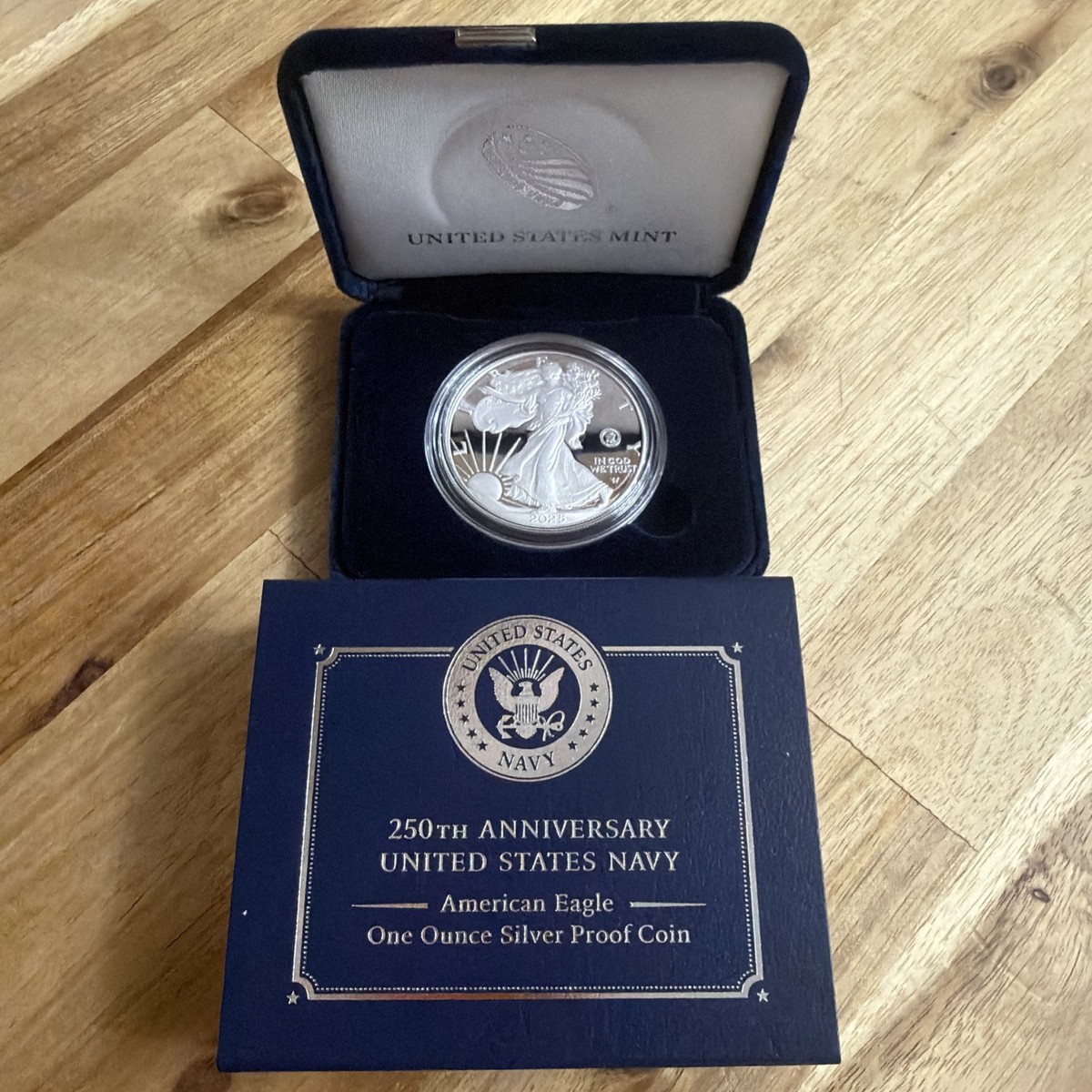 New 250th Anniversary US Navy American Eagle One Ounce Silver