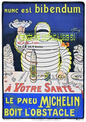 Michelin Tyre - Nunc Est Bibendum - O'Galop (2 Model) Laminated A3 Poster