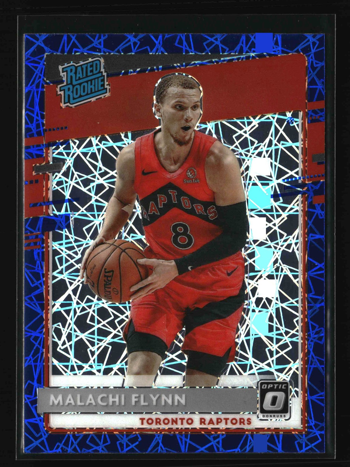 2020-21 Donruss Optic - Blue Velocity - #179 Malachi Flynn - Toronto Raptors