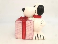 Tirelire vintage années 70 collection - Snoopy paquet cadeau céramique