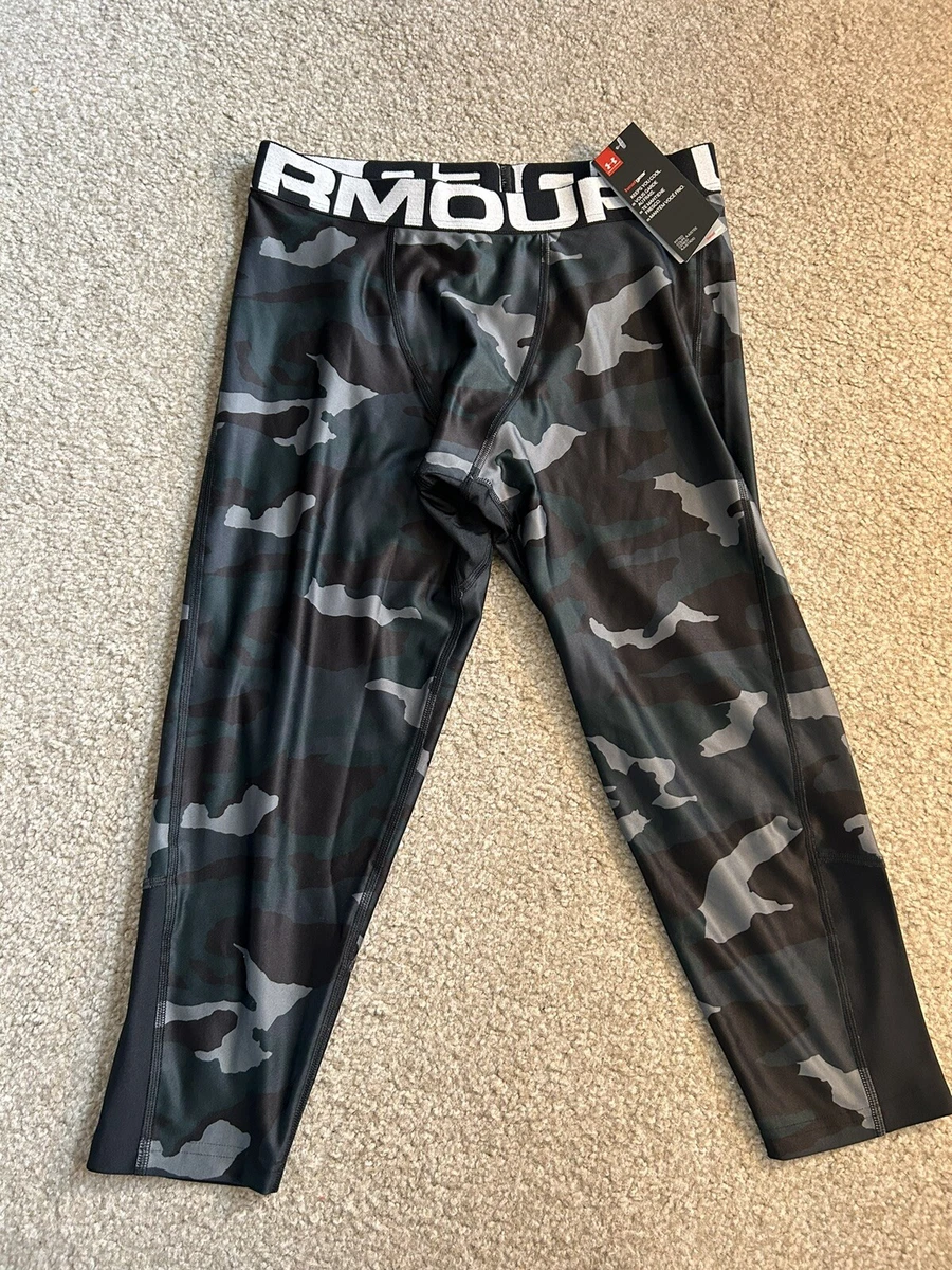 Under Armour YOUTH Boys Camo Compression Pants 3 4 Tights Training