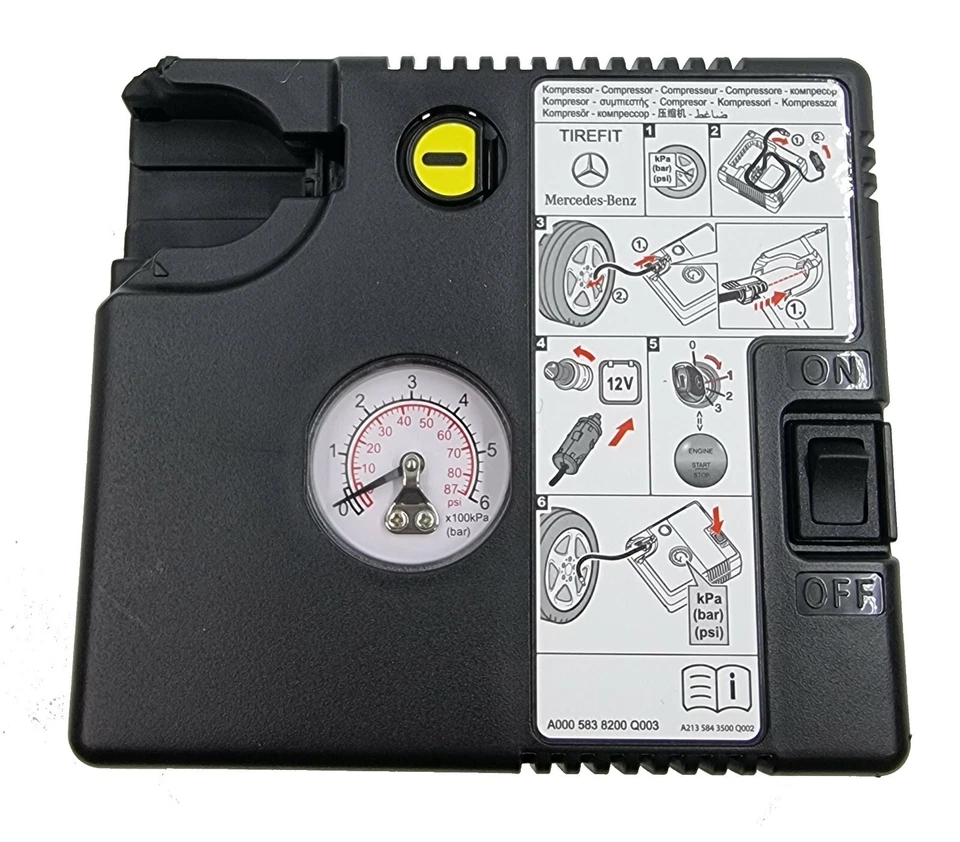 GENUINO MERCEDES CLASE C E S GLC GLA CLS GLE NEUMÁTICO BOMBA COMPRESOR INFLADOR - Imagen 3 de 4