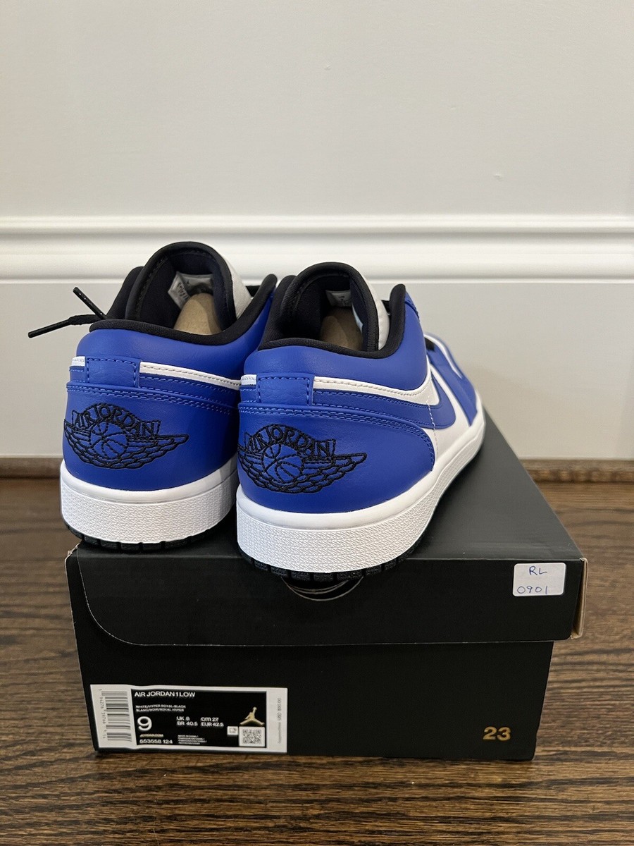 NIKE AIR JORDAN 1 LOW RETRO GAME ROYAL BLUE 553558-124 2020 NIKE AIR JORDAN 1 LOW RETRO GAME ROYAL BLUE 553558-124 2020