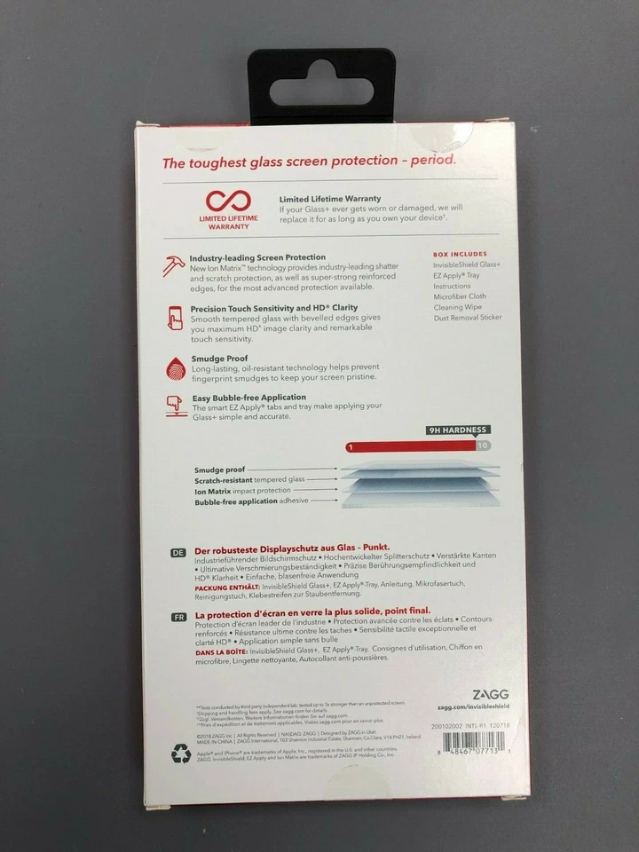 Zagg 11 Pro Max XS Max Glass Screen Protector for Apple iPhone 11 Pro Max XS Max - Image 3 of 3