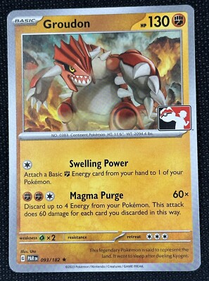 Groudon Play! Pokemon Prize Pack Series 5 Non-Holo Stamped Promo