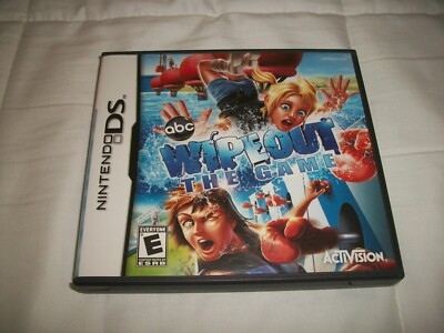 ABC WIPE OUT The Game Nintendo DS Complete -Over 35 Insane Obstacles- Activision