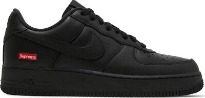 Size 10.5 - Nike Air Force 1 Low x Supreme Box Logo - Black