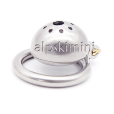 Stainless Steel Male Chastity Device Belt Super Small Short Cage Ring Lock
