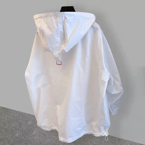 Herren Freizeit Anorak Kapuze Windbreaker Uni Pullover Wasserdicht Zweifarbig Hoodie/ - Bild 5 von 11