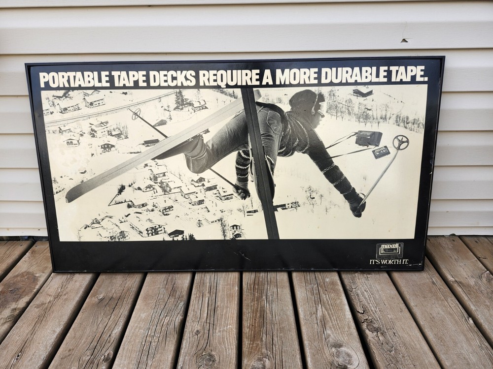Rare Maxell Tape Decks It’s Worth It Poster Original Promo 22