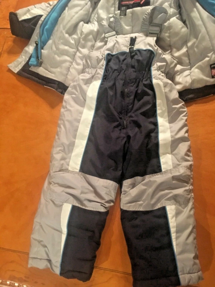 ZEROXPOSURE WINTER JACKET COAT SNOW BIB SNOWSUITE BOYS 4T NAVY BLUE/WHITE/GRAY/T - Image 3 of 4