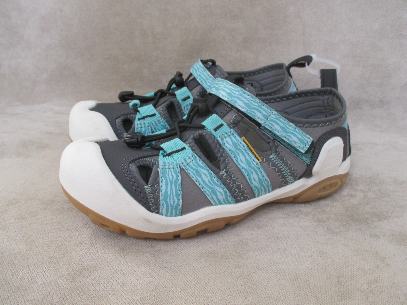Sandali impermeabili bambini NUOVI KEEN ""Knotch Creek"" taglia 3 o 4 acciaio grigi cascata