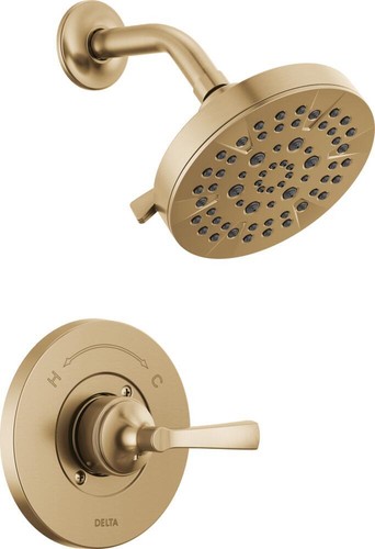 Delta Faryn 1H 5-Spray Shower Faucet Champagne Bronze-Certified Refurbished