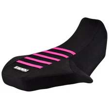 Suzuki LT 80 LT80 Gripper  Seat Cover 1987 - 2006  Black / PINK   Ribs  #213