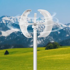 Vertical Lantern Wind Turbine Generator 5 Blades Charger Controller 600W 12V KIT