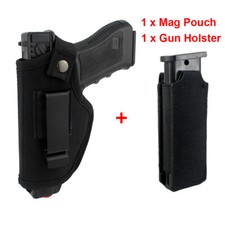 Concealed Carry IWB OWB Tactical Belt Pistol Holster with Magazine Pouch Holder