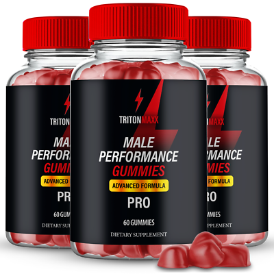 #ad 3 Pack TritonMaxx Pro Men Gummies Triton Maxx Maximum Male Performance Gummy $37.95