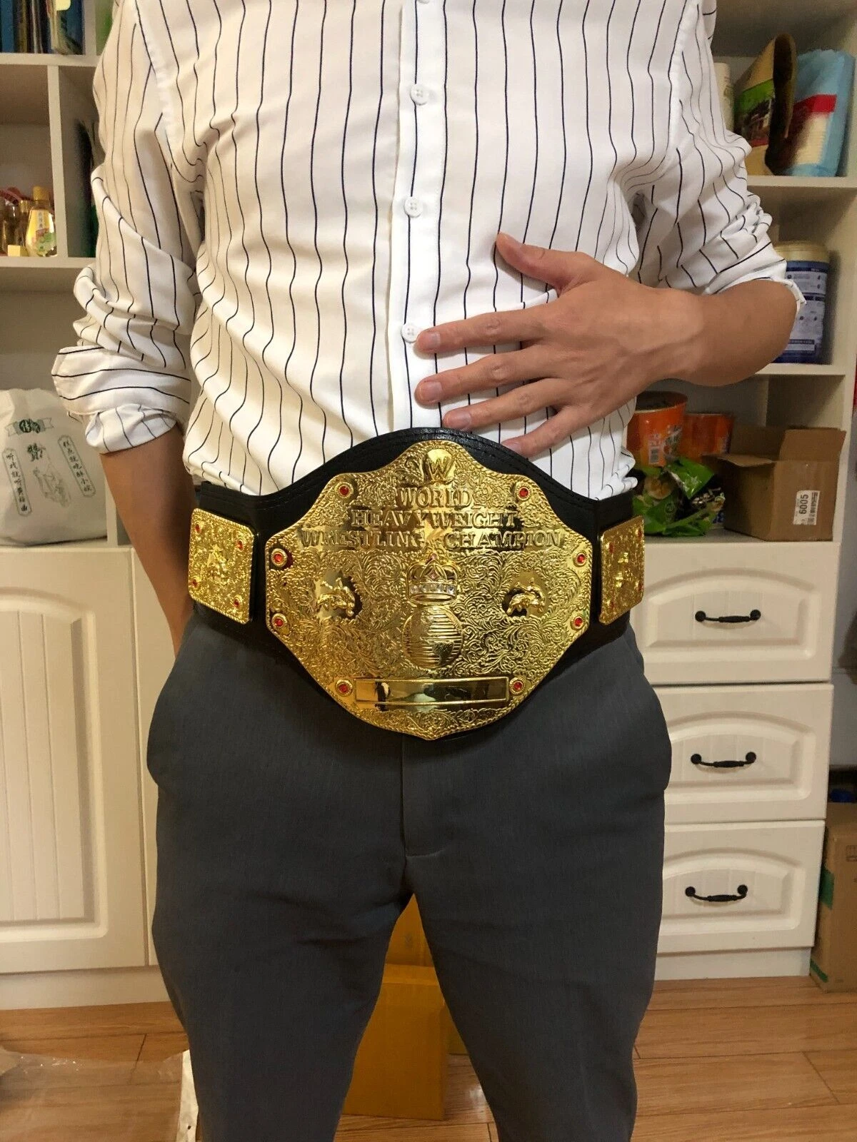 World Heavyweight Big Gold Championship Wrestler Champion wwe Belt Replica Model