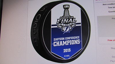 2015 Tampa Bay Lightning Eastern Conference Champions Puck