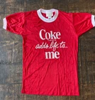 VTG 1970s 1980s COCA-COLA  NYLON MESH JERSEY SHIRT Youth LARGE Adult XS NEW!