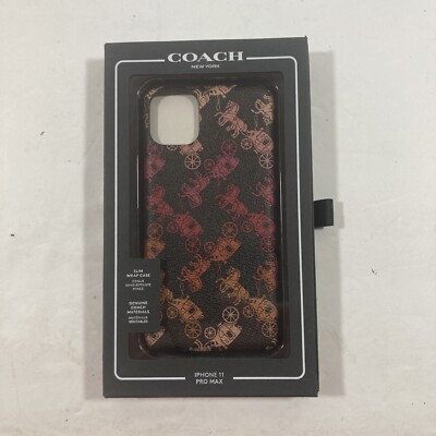 COACH iPhone 11 Pro Max Case | Horse and Carriage Printed Leather $60 MSR