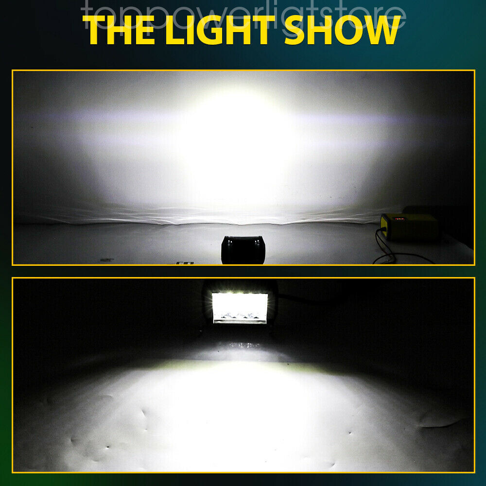 2PCS 4'' Spreader LED Lights Pods Spot Lights Marine Deck Mask Lights Boat 12V