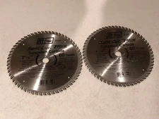 (2) Ivy Classic Carbide Circular Saw Finish Blades 7-1/4" x 60T Tooth