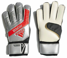 Adidas Predator Top Training Soccer Goalkeeper Gloves DY2608 Silver/Red (Size 7)