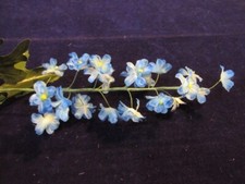 Vintage Millinery Flower 1" Blooms 20 on Stem Shaded Blue Y73